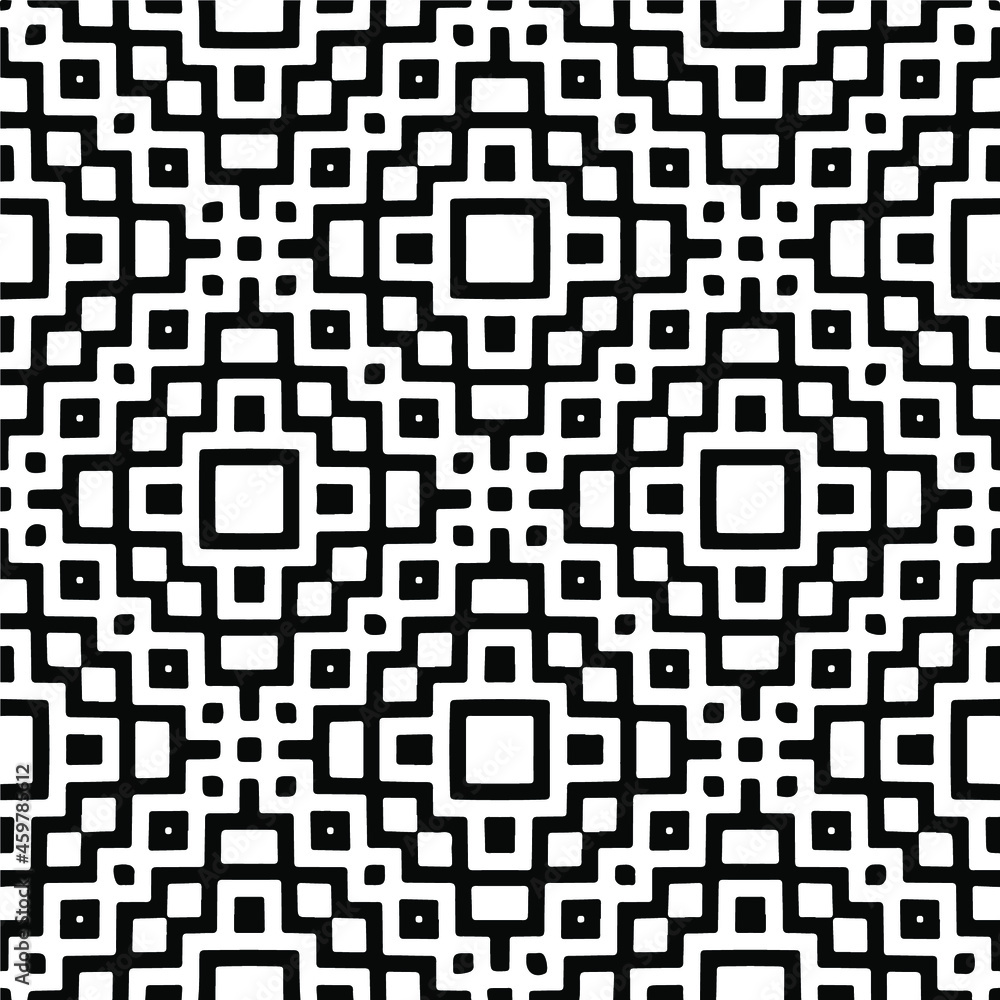 Seamless vector pattern in geometric ornamental style. Black pattern. Seamless vector pattern in geometric ornamental style. Black pattern.