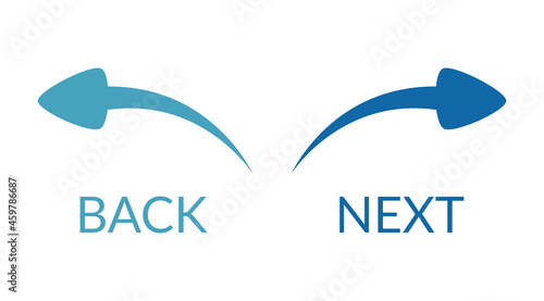 Vector illustration of next and back symbol.