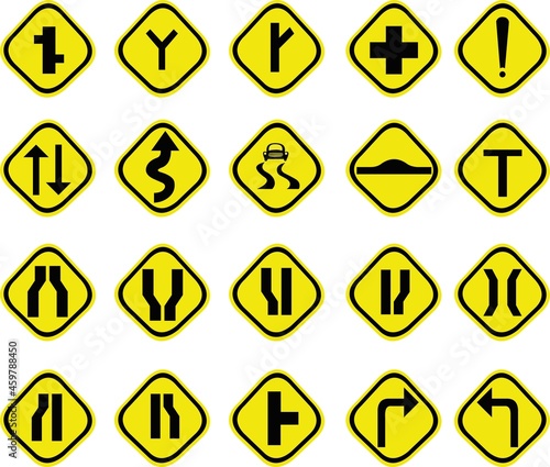 Free Download Vector illustration collection of traffic signs - GFXLoad