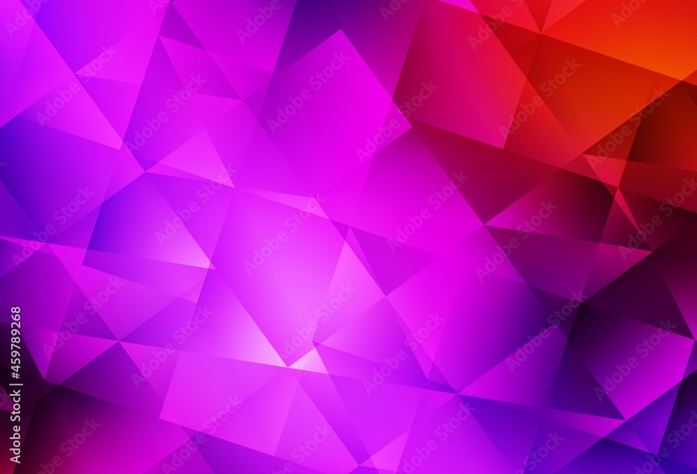 Obraz premium Light Pink, Red vector triangle mosaic texture.