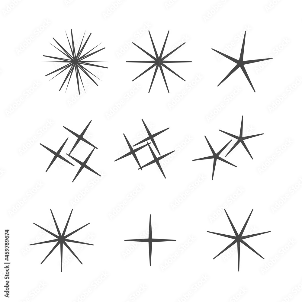 Vector sparkles icon set. Star element Vector sparkles icon set. Star element