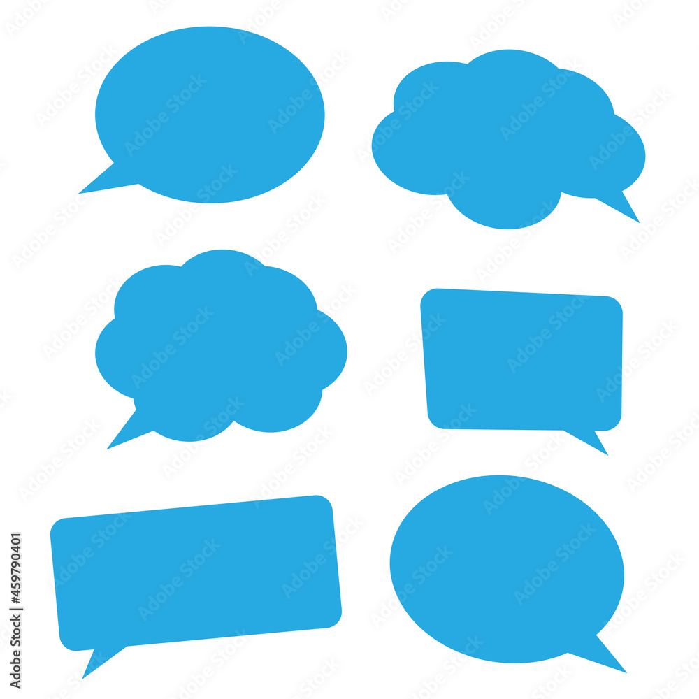 Speech bubbles isolated vector set. Cloud bubble speech for communication Speech bubbles isolated vector set. Cloud bubble speech for communication