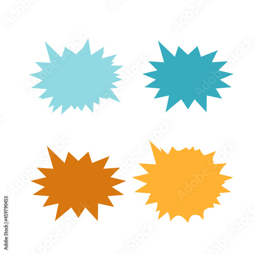 Set of vector starburst, sunburst badges. Starburst isolated icons set