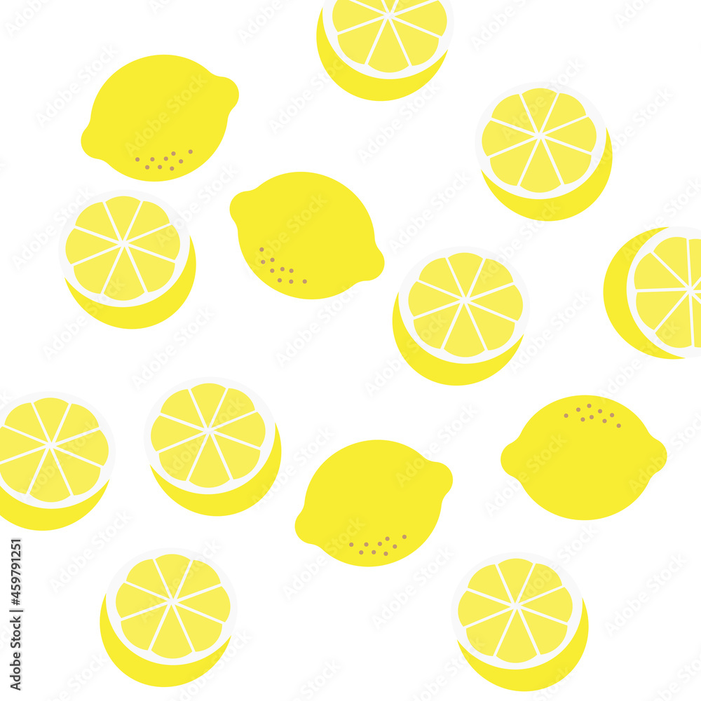 Seamless lemon pattern design vector illustration