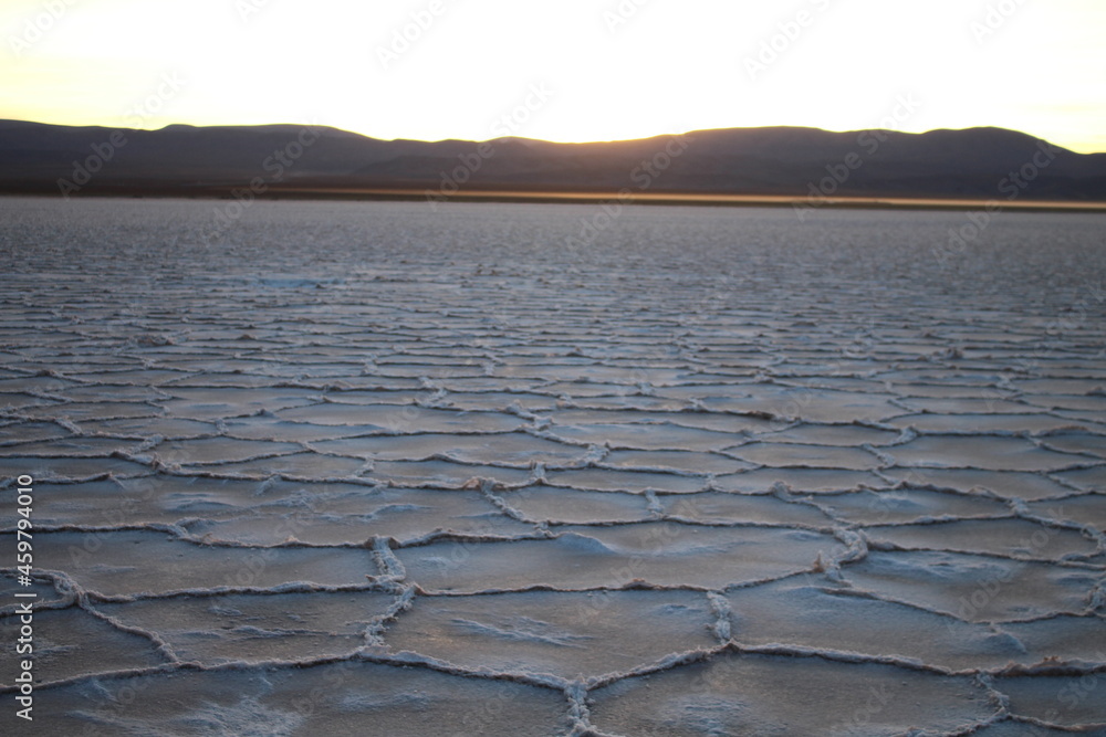 sunrise in the northwestern Argentinian salt flat