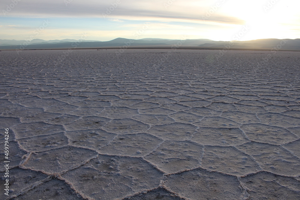 sunrise in the northwestern Argentinian salt flat sunrise in the northwestern Argentinian salt flat