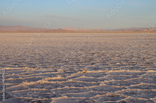 sunrise in the northwestern Argentinian salt flat