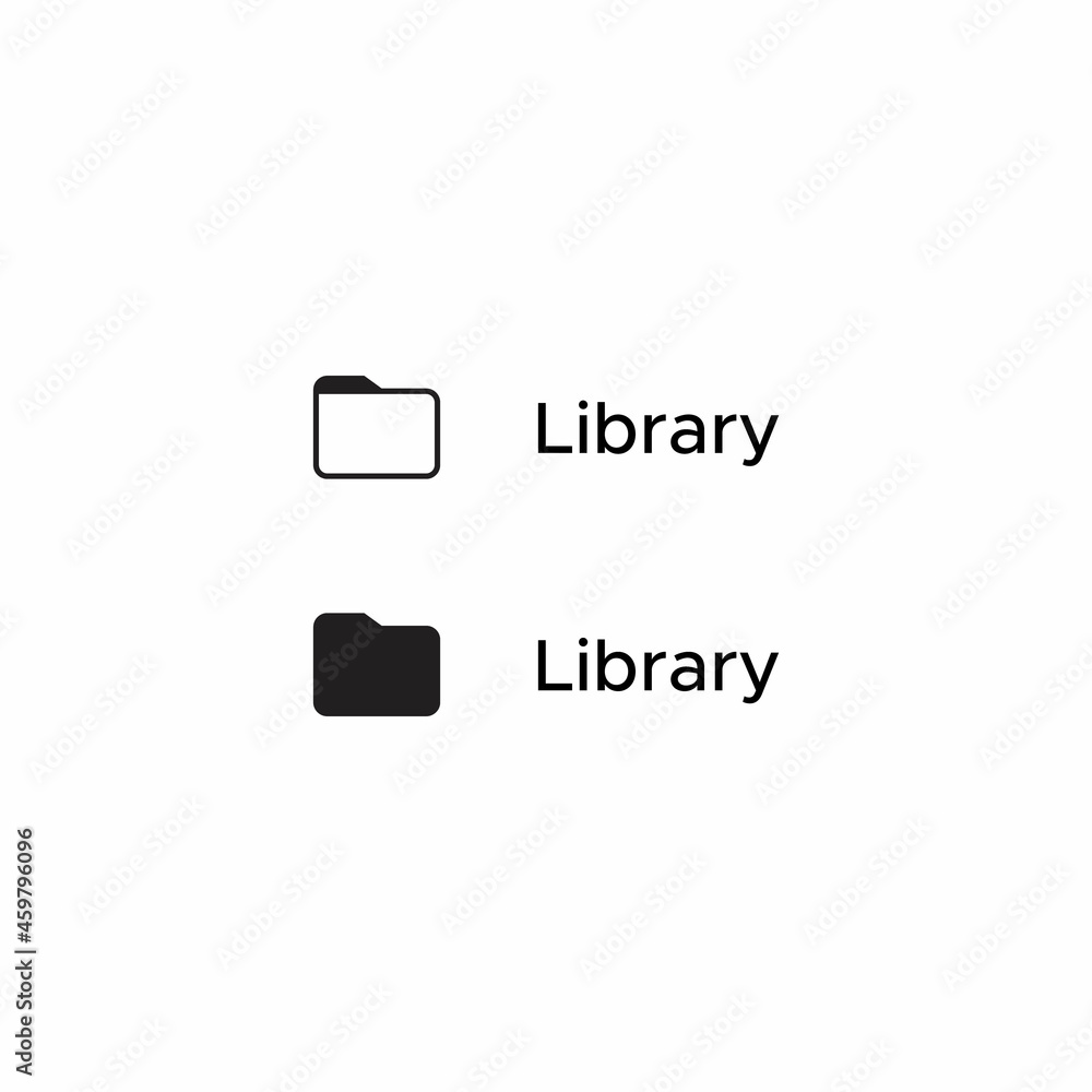 Library Menu Icon Vector Isolated on White Background Library Menu Icon Vector Isolated on White Background