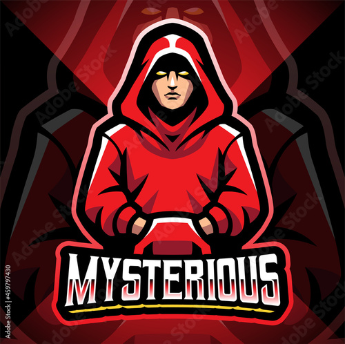 Mysterious esport mascot logo design