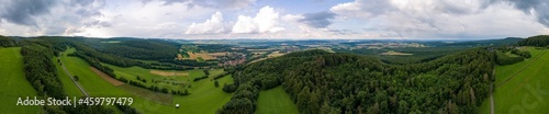 Luftaufnahme, Rhön, Drohne, Rother Kuppe, Franken, Unterfranken, Bayern, Deutschland photo