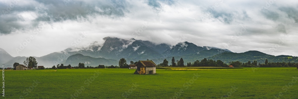 Wolkenlandschaft, Stimmung, Landschaft, Loisach, Nebel, Kochelsee, Eichsee, Bayern, Oberbayern, Deutschland