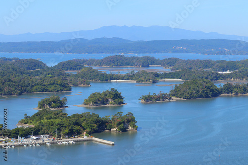 日本三景松島　　奥松島「大高森展望台」から見る松島湾　　松島四大観「壮観」の眺め　　宮城県