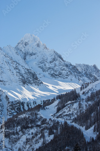 snow covered mountains