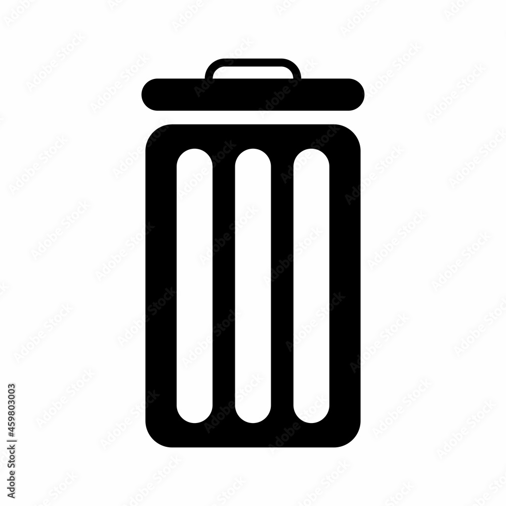 Trash bin vector icon. High quality and suitable for your design, web design, mobile app design, etc. Isolated vector illustration on a white background. Trash bin vector icon. High quality and suitable for your design, web design, mobile app design, etc. Isolated vector illustration on a white background.