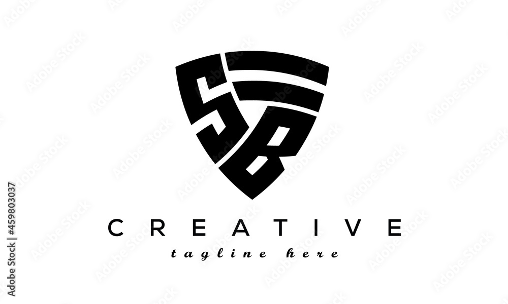 Shield letters SB creative logo Shield letters SB creative logo