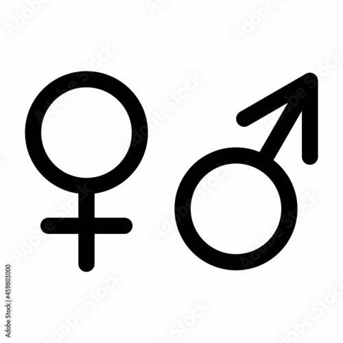 Male and female vector symbol icon. High quality and suitable for your design, web design, mobile app design, etc. Isolated vector illustration on a white background.