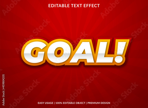 goal editable text effect template with abstract style use for business logo brand and headline