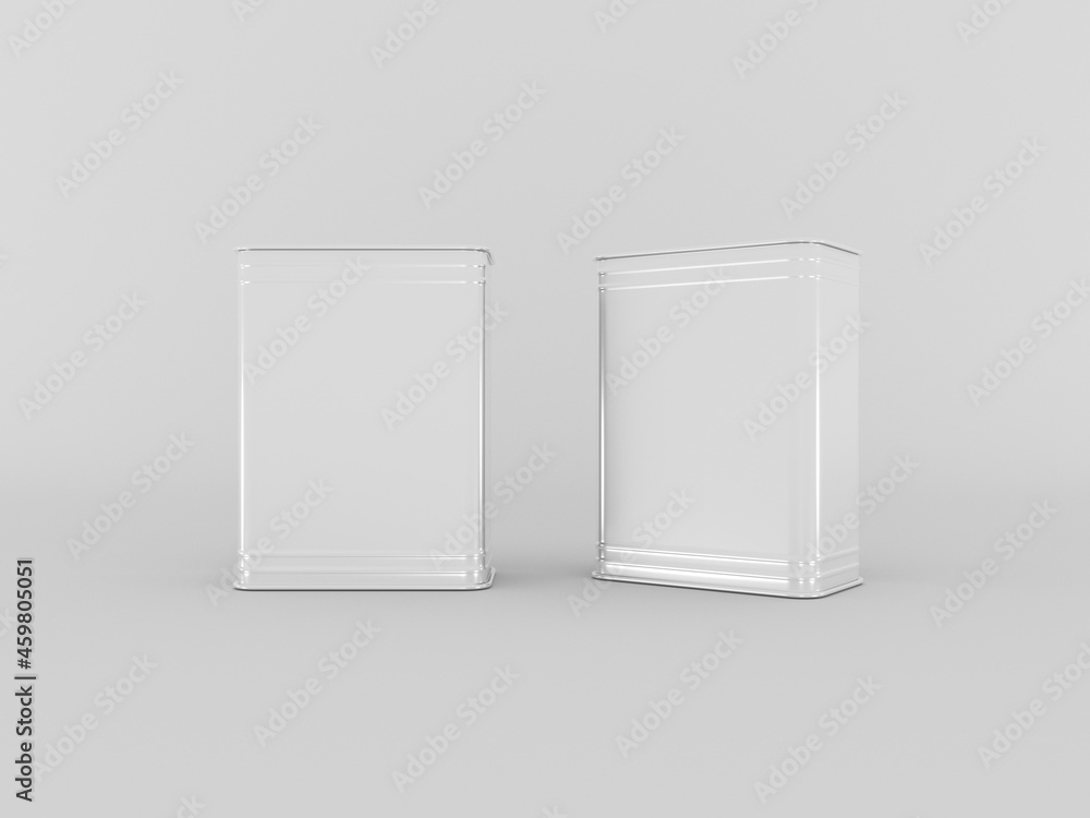 Metal Refined Oil and lubricant Container tin can mockup in 3D rendered illustration.
Metal Refined Oil and lubricant Container tin can mockup in 3D rendered illustration.