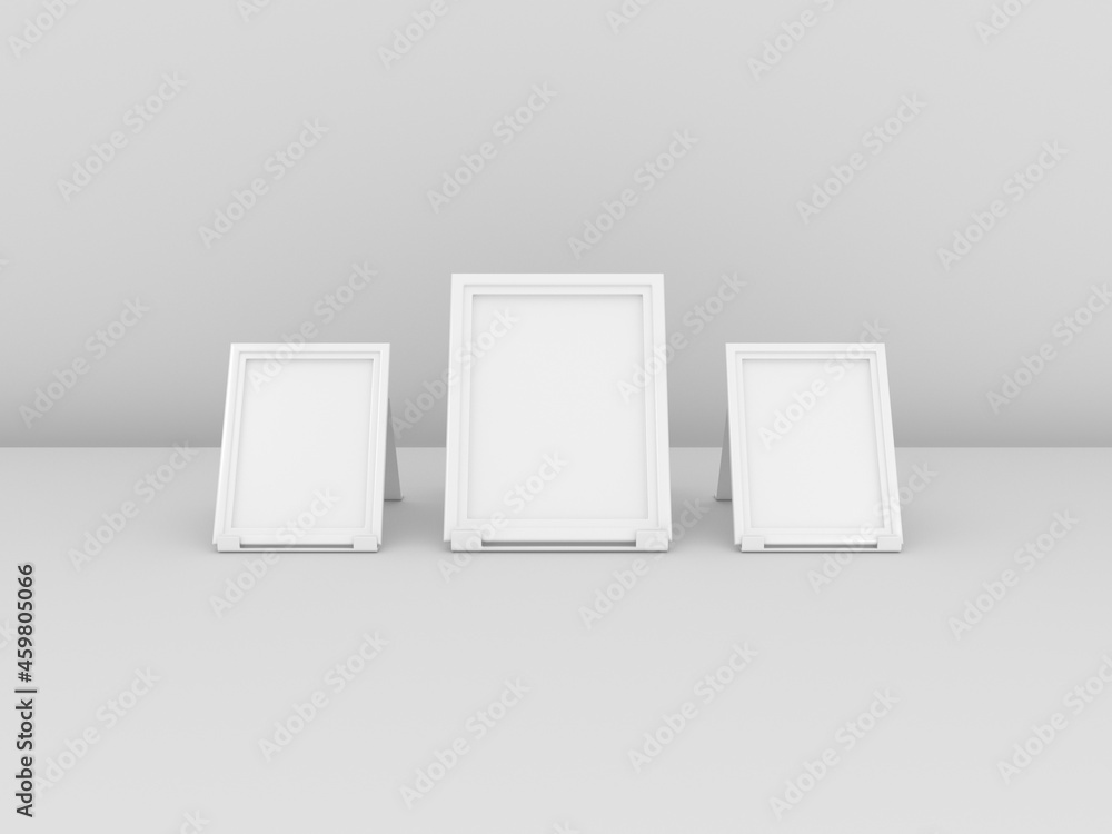 Modern photo frame mockup 3D rendered illustration Modern photo frame mockup 3D rendered illustration