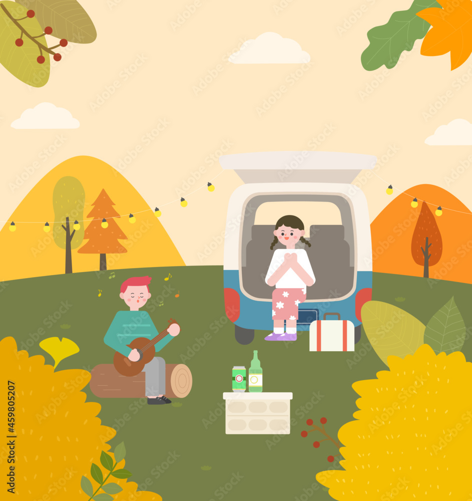 Fototapeta premium 캠핑camping