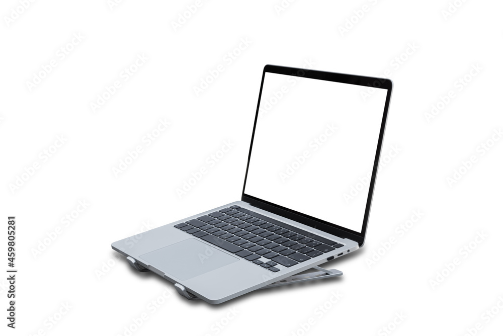 Laptop computer or notebook with blank screen isolated on white background. Laptop computer or notebook with blank screen isolated on white background.