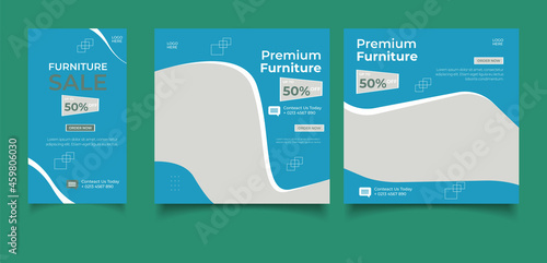 Exclusive furniture sale social media banner template