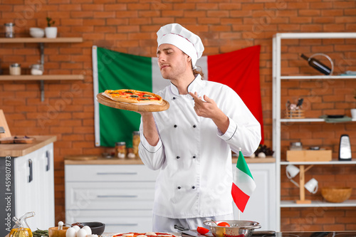 Italian chef with delicious...