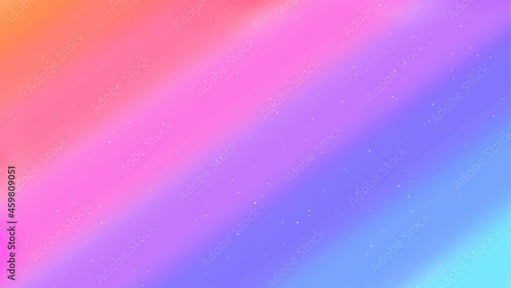 Abstract painting background. Watercolor rainbow. Light Pink, Blue vector cover with astronomical stars. Shining colored illustration with bright astronomical stars. Template for cosmic backgrounds.