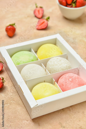 Colorful mochi dessert box ...