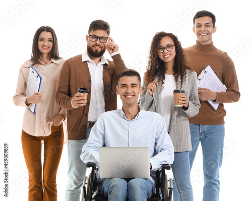Man in wheelchair with his ...