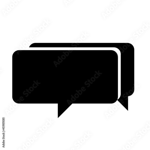 silhouette chat bubble icon