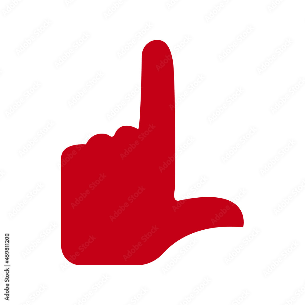 red hand pointing vector red hand pointing vector