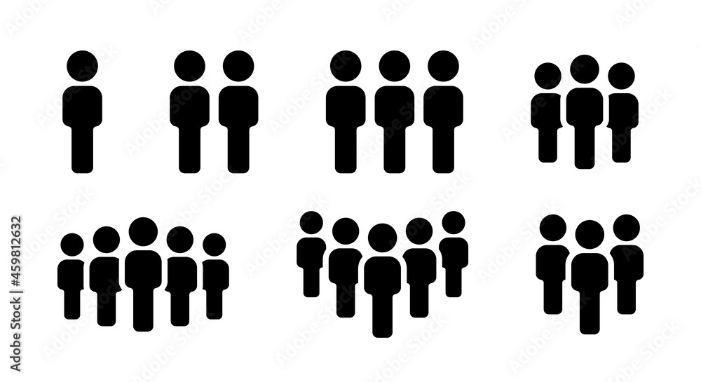 People icons set. Team icon. Vector illustration People icons set. Team icon. Vector illustration
