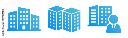Company icon. Office building icon vector illustration.