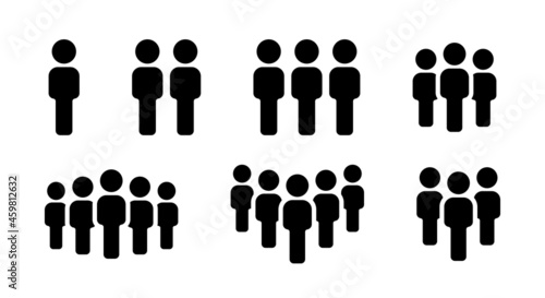 People icons set. Team icon. Vector illustration