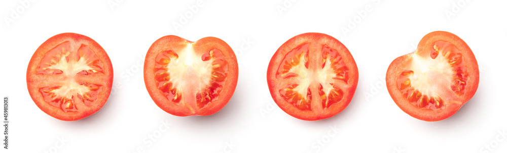 Collection of red tomatoes isolated on white background Collection of red tomatoes isolated on white background