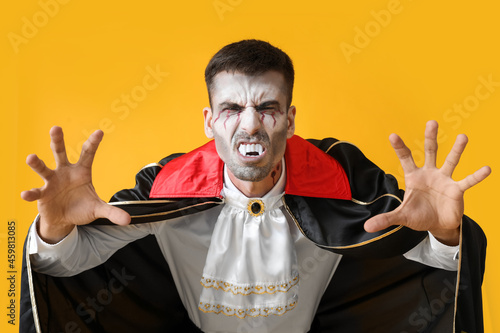 Man dressed as vampire for ...