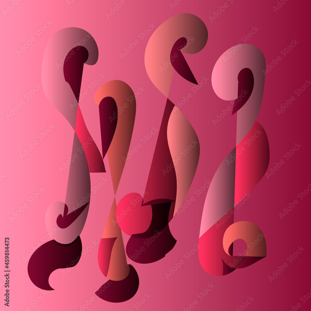 abstract illustration in pink and purple colors abstract illustration in pink and purple colors