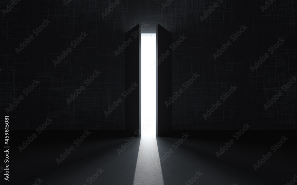 Open the door, success and hope, 3d rendering. Open the door, success and hope, 3d rendering.