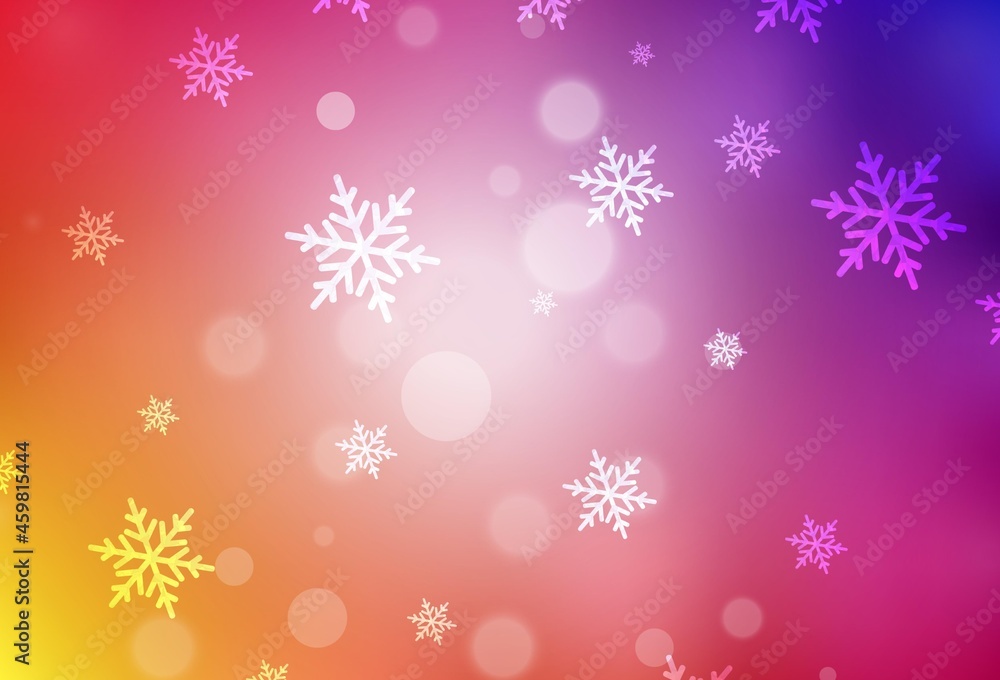 Light Pink, Yellow vector backdrop in holiday style.