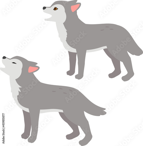 吠えるオオカミ