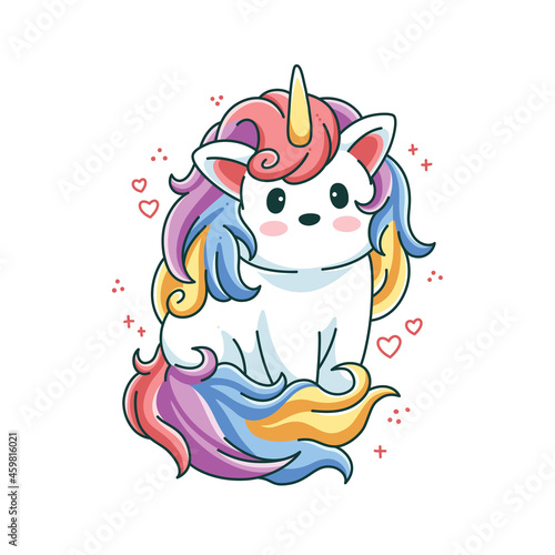 cute unicorn vector illustration design