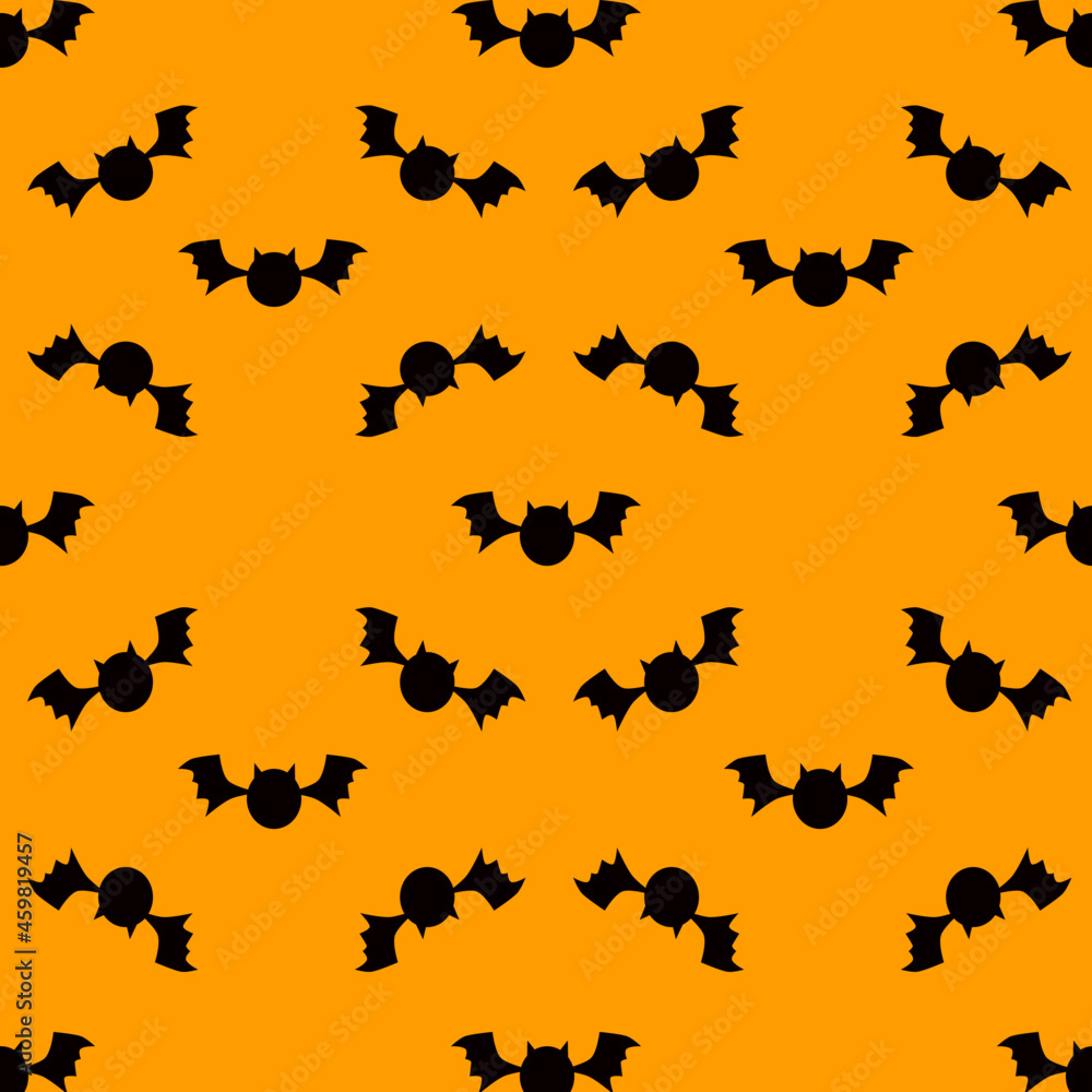 bat icon vector for halloween day with orange background,halloween vector concept