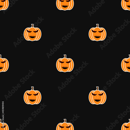 Pumpkin halloween icon vector on black 