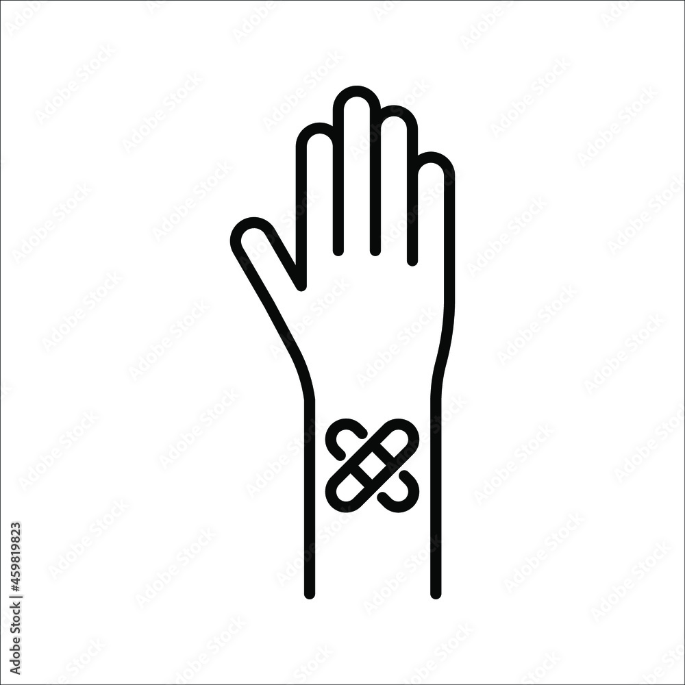 Obraz premium Adhesive plaster line and glyph icon, emergency and medicine, vector illustration on white background eps 10