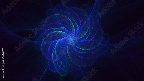 3D rendering abstract round light background