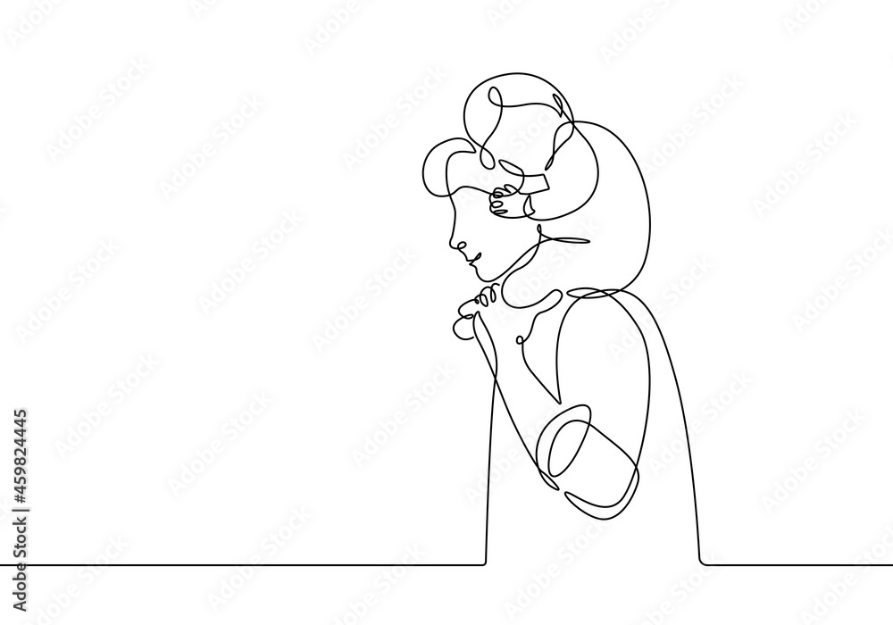 Father and Baby Couple Continuous Line Drawing. Happy Family Single Line Drawing. Happy Father`s Day Minimalist Contour Illustration. Vector EPS 10. Father and Baby Couple Continuous Line Drawing. Happy Family Single Line Drawing. Happy Father`s Day Minimalist Contour Illustration. Vector EPS 10.