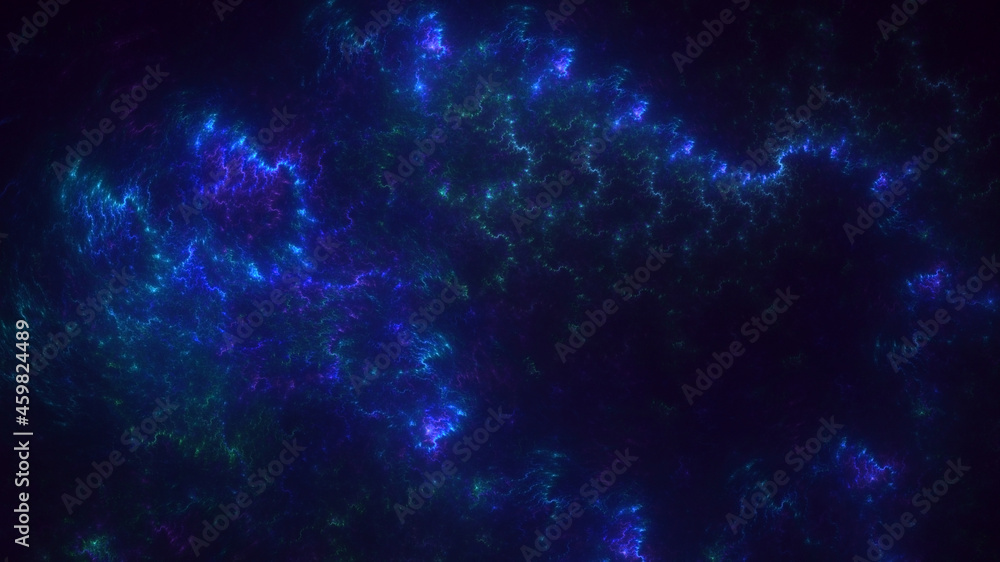 3D rendering abstract colorful fractal light background