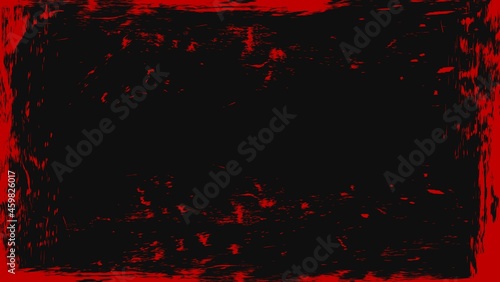 Abstract Dirty Red Grunge Texture Design In Black Background