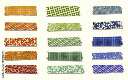 Collection of Hand Painted Watercolor lovely washi tapes